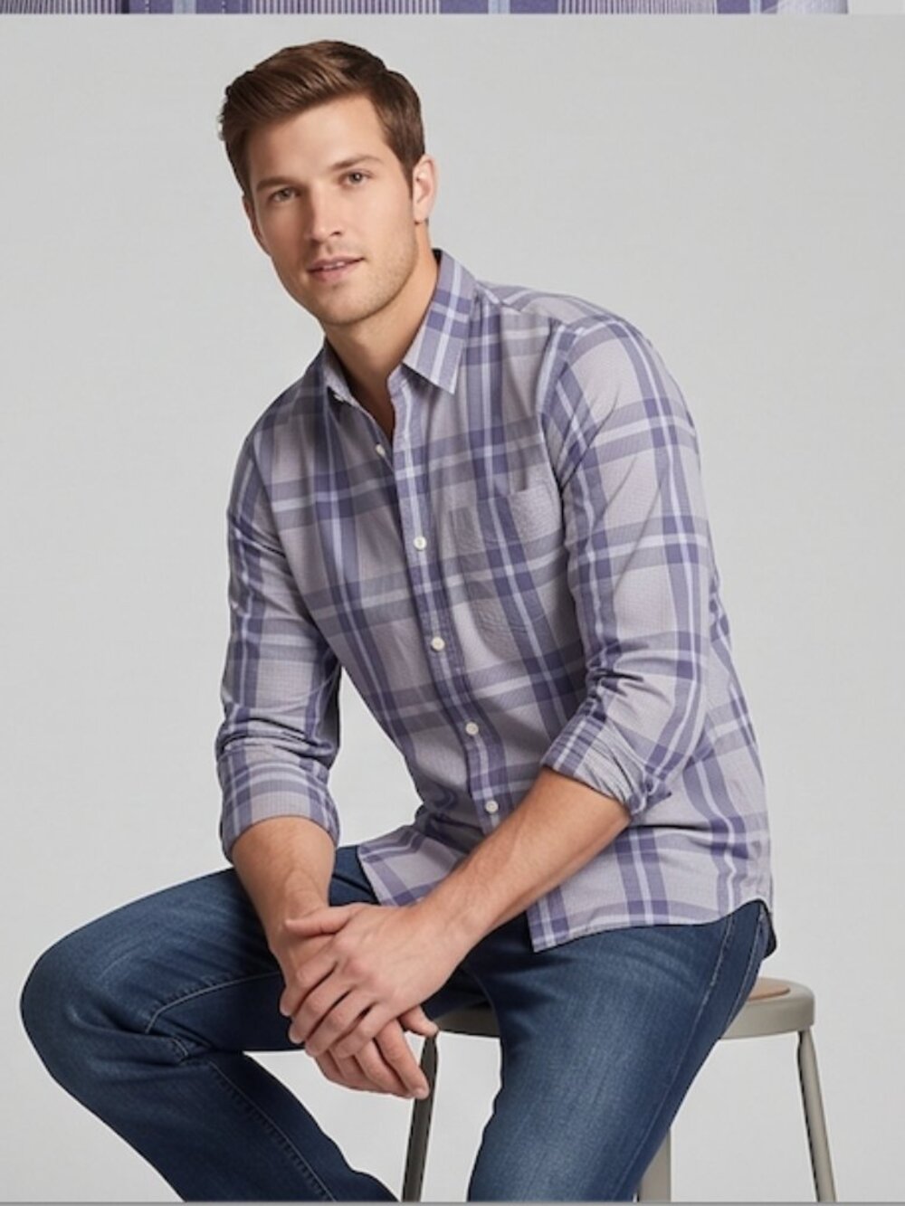 Club Monoco Classic Fit Purprle Button Down  Size - S